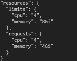 Screenshot of Azure Arc-enabled SQL Managed Instance increase cpu - yaml focus.