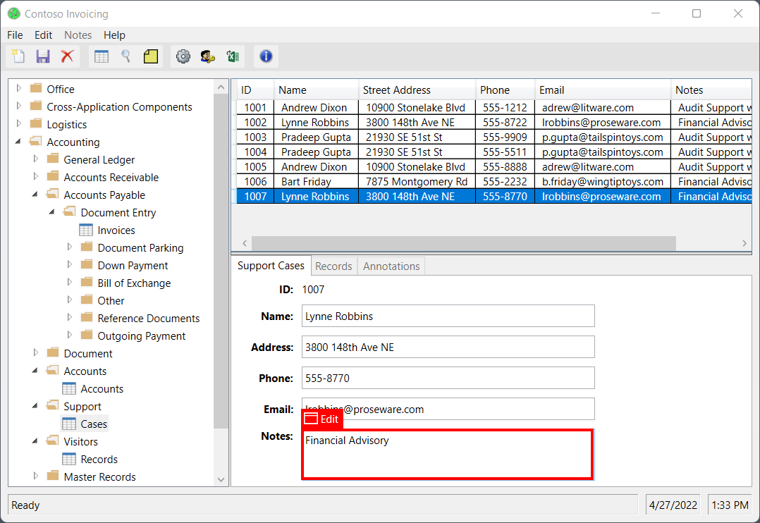 Screenshot of the Capturing a text field.
