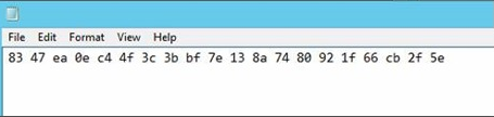 Copy and paste the thumbprint string into Notepad.