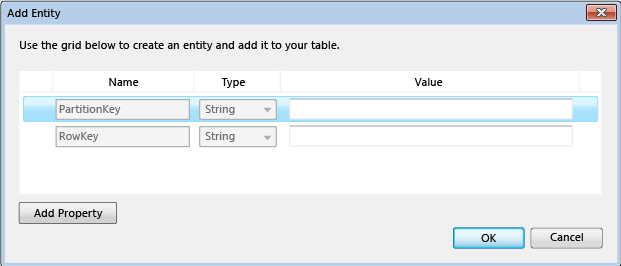 Add Entity dialog box