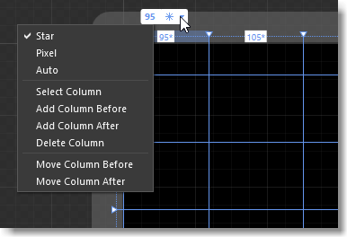 Grid layout panel