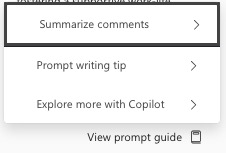Screenshot of the question box in Copilot.