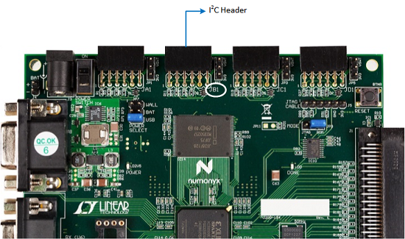 Picture of the MITT I2C header.