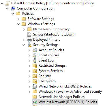 802.1X Wireless Group Policy