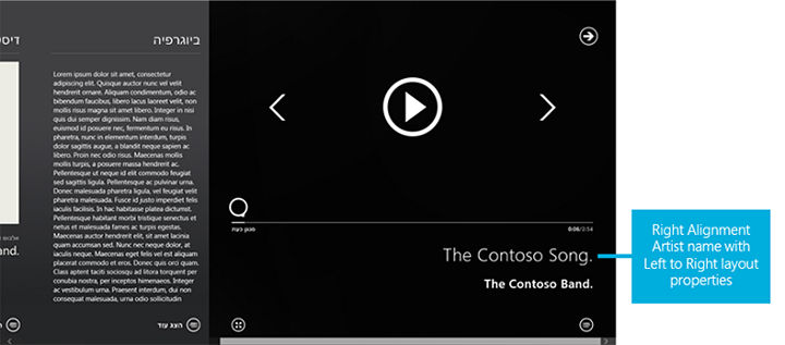 Music app artist page