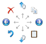 figure of flick gestures such as the move gesture 