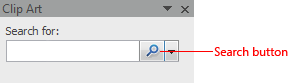 screen shot of a regular search box