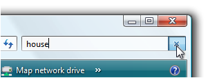 screen shot of a search box with an 'x' icon
