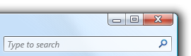 screen shot of 'type to search' prompt