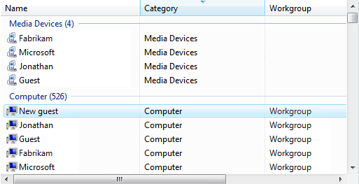 screen shot of list-view groups containing lists