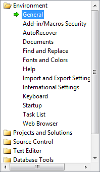 screen shot of short, narrow tree view control
