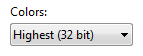 screen shot of highest quality as default button
