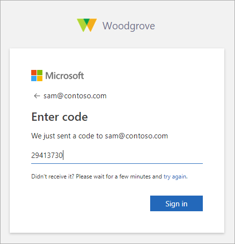 Screenshot che mostra la pagina di inserimento del codice.