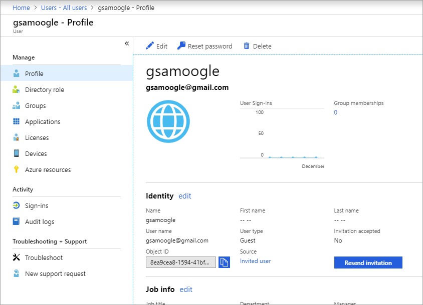 Screenshot del profilo utente prima del riscatto.