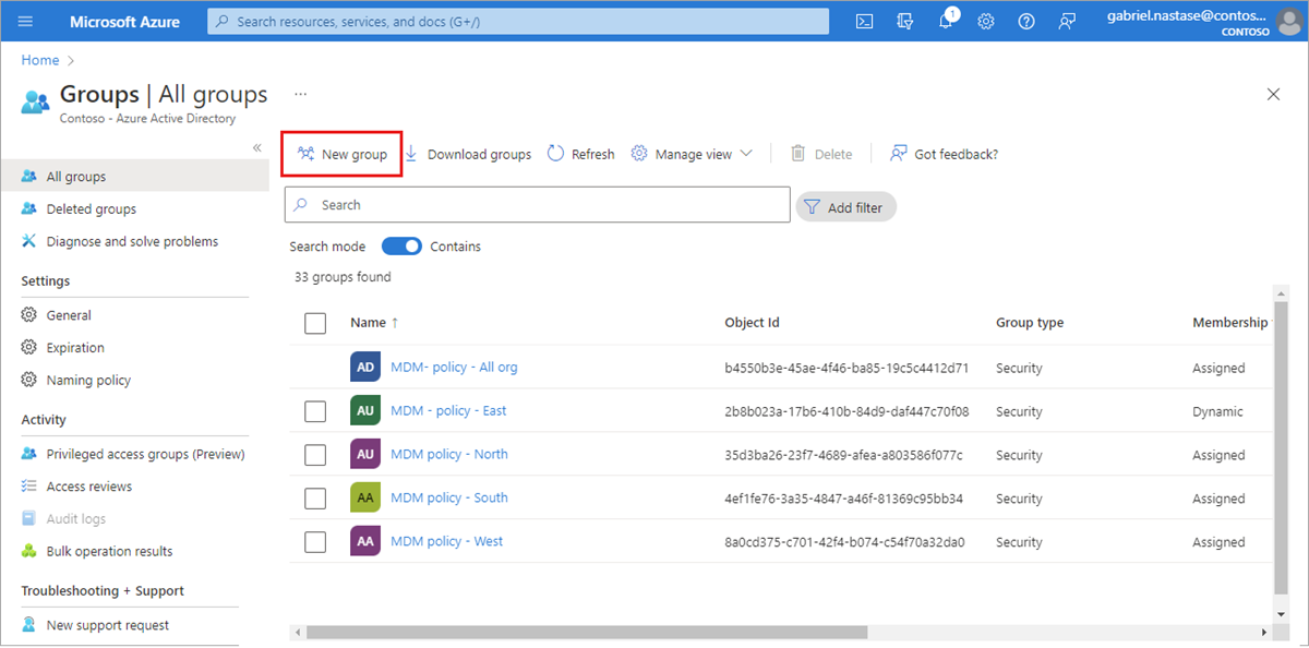 Screenshot della pagina 