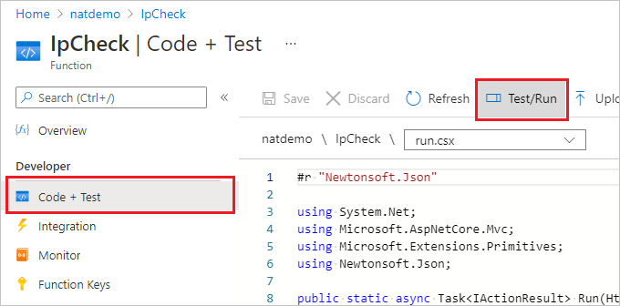 Funzione di test