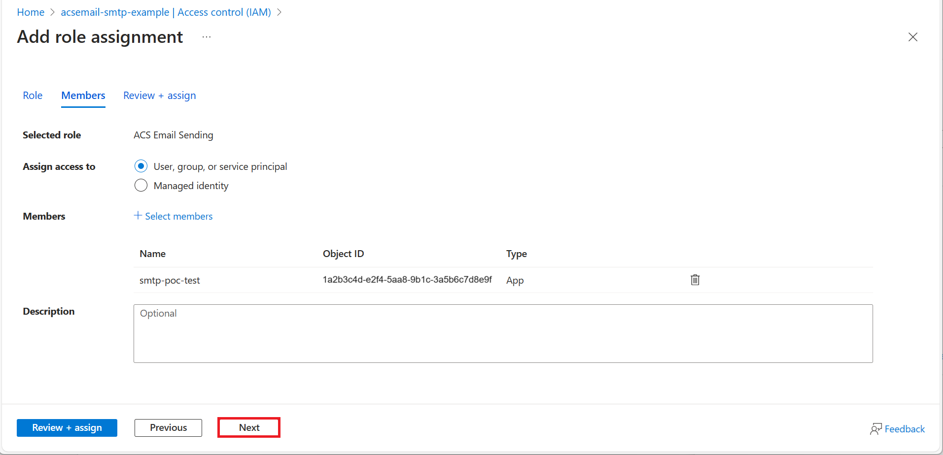 Screenshot che mostra la revisione del compito.