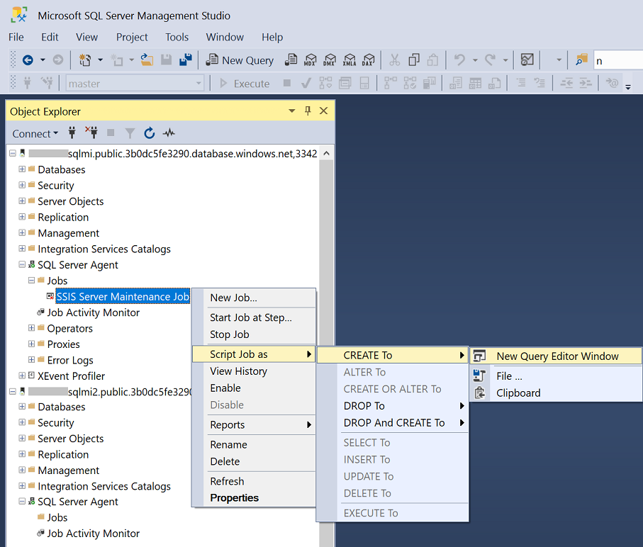 Generare uno script di job SSIS