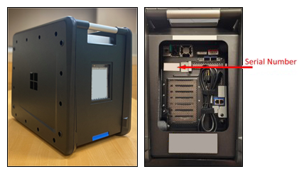 Fotografia che mostra un dispositivo di nuova generazione di Azure Data Box.