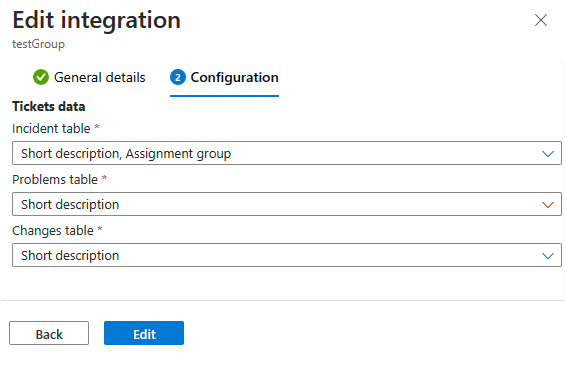 Screenshot che mostra l'opzione personalizzata selezionata e i campi a cui è possibile immettere le informazioni.