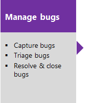 Diagramma intitolato Gestione dei bug immagine concettuale dei compiti.