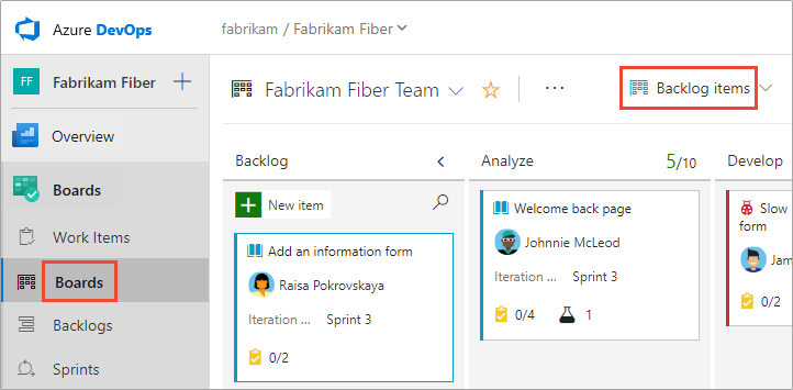 Screenshot che mostra la scheda del modello Agile.