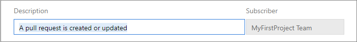 Screenshot che mostra come aggiungere una descrizione per identificare la sottoscrizione in un secondo momento.