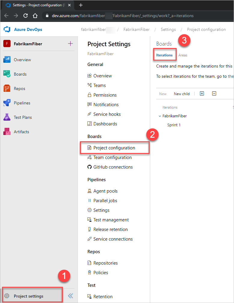 Screenshot delle Impostazioni del Progetto, Configurazione del Progetto.