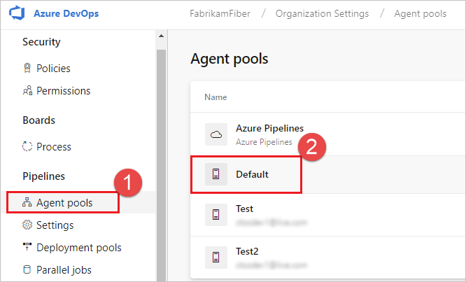 Dai pool di agenti selezionare il pool di agenti desiderato.