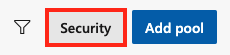 Screenshot della selezione delle impostazioni di sicurezza per tutti i pool di agenti.