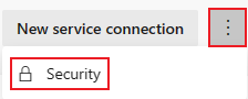 Screenshot dell'opzione di sicurezza per la connessione al servizio.
