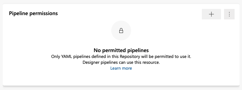 Aggiungere una restrizione per il repository della pipeline.