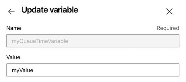 Screenshot dell'aggiornamento del valore di una variabile del tempo di coda.