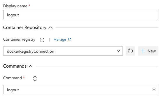 Screenshot della disconnessione dell'attività Docker.