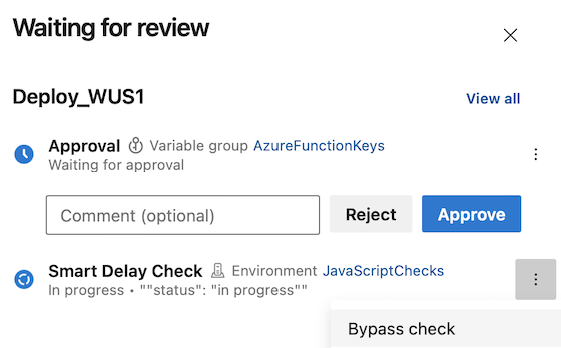 Screenshot di Bypass Invoke Azure Function check.