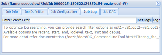 Log dei processi apache Oozie di HDInsight.