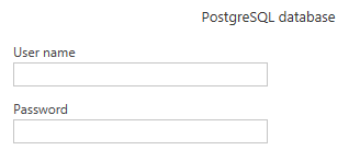 Screenshot dell'immissione delle credenziali per la connessione al database dell'istanza di Database di Azure per PostgreSQL - Server flessibile.