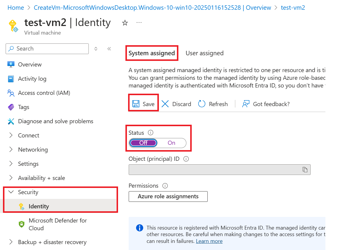 Screenshot della pagina di configurazione.