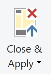 Screenshot dell'opzione Chiudi e applica.