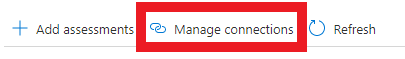 Finestra Connettore di Services Hub. Nella barra di spostamento superiore è selezionata la voce Gestisci connessioni.