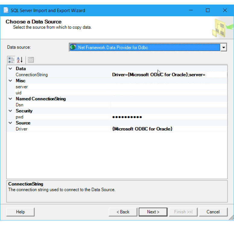 Connettersi a Oracle con ODBC