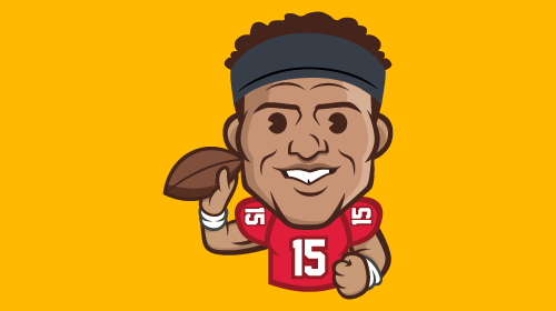 Disegno di Patrick Mahomes.