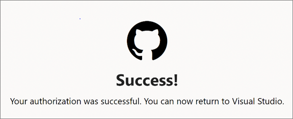 Screenshot che mostra la finestra di accesso riuscita nel browser.