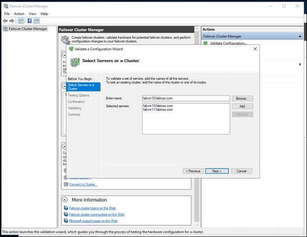 Selezionare l'immagine dei server