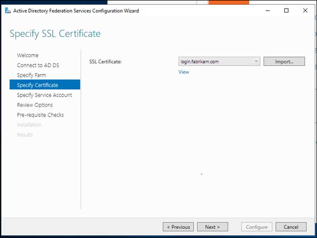 specificare il certificato ssl