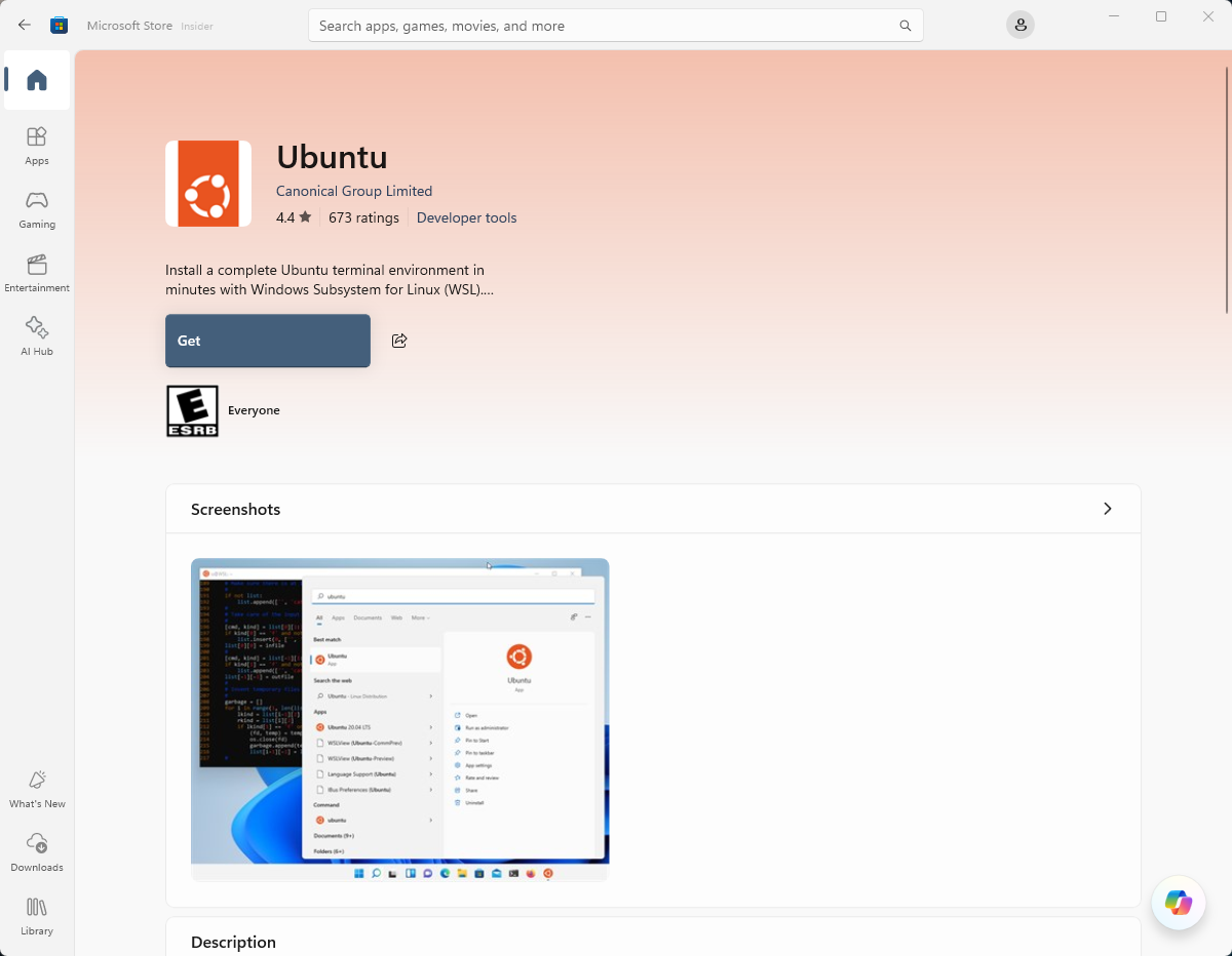 distribuzioni Di Linux in Microsoft Store