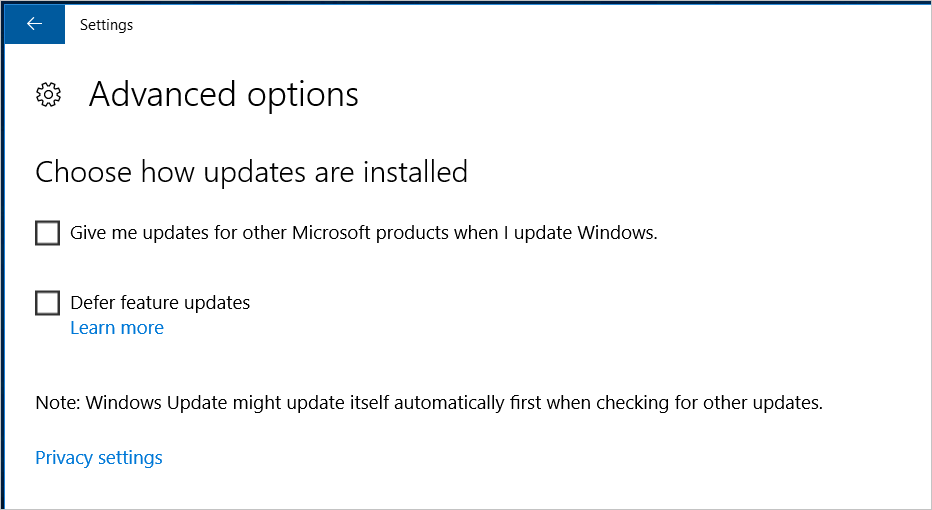 Изображение для автоматического обновления Windows.