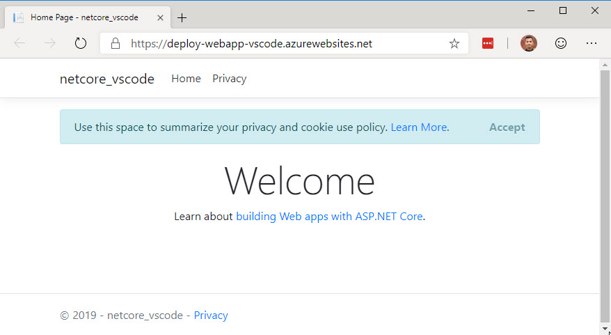 Новое веб-приложение успешно развернуто