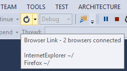 Снимок экрана программы Visual Studio с выделенной кнопкой 