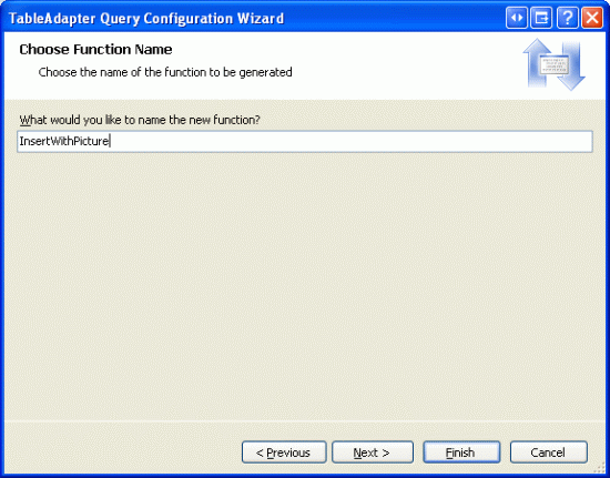 Имя метода New TableAdapter InsertWithPicture
